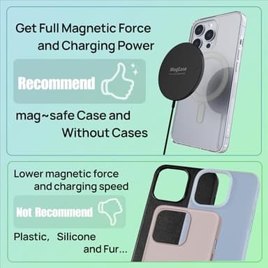 Magnetic Wireless Charger,MagEase 15W Wireless Charger Magnetic Compatible with iPhone 16 15 14 13 12 Series and AirPods 3/2/Pro, Charging Pad with USB-C Cable and USB-A Converter (White) - Image 6