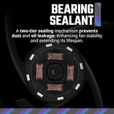 Cooler Master MF120 Lite Case|Liquid Cooler|Air Cooler 3-Pack Fan, 120mm aRGB Lighting, aRGB Splitter, Dynamic PWM 1,750 RPM, Air Balance Blades, Hybrid | PBT Frame - Image 7