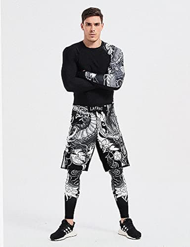 LAFROI Mens MMA Cross Training Boxing Shorts Trunks Fight Wear with Drawstring and Pocket-QJK01 Honor Strike Size MD - Image 6