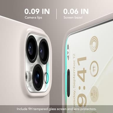 GONEZ Magnetic for iPhone 16 Pro Case, Compatible with MagSafe, [Screen Protector + Camera Lens Protector], Silicone Shockproof Anti-Scratch Protective Phone Case 6.3 inch, Stone - Image 7