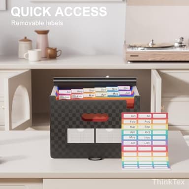 ThinkTex Accordion File Organizer, 12 - Pocket Expanding File Folders for Paper Receipts, Bills&Taxes Organizer, Portable Letter/A4 Size Document Holder for School, Office, Home with Colorful tabs - Image 3