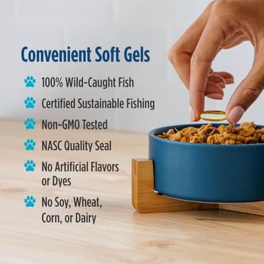 Nordic Naturals Omega-3 Pet, Unflavored - 120 Soft Gels - 330 mg Omega-3 Per Soft Gel - Fish Oil for Dogs with EPA & DHA - Promotes Heart, Skin, Coat, & Immune Health - Image 6