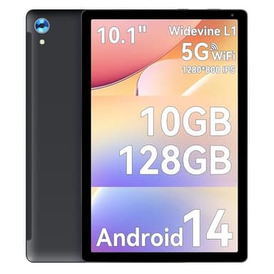 Jeazans Android Tablet, 10.1 inch Tablets with 1280 * 800 IPS HD Touchscreen, Octa-Core Processor, 10(4+6) GB RAM 128GB ROM, 1TB TF Card Expandable, 5G/2.4G WiFi, BT 5.0,Dual Camera, 2025 US Version - Image 1