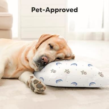 KeaBabies Toddler Pillow with Pillowcase, Jumbo 14X20 - Soft Organic Cotton Toddler Pillows for Sleeping - Machine Washable - Perfect for Travel, Toddler Bed Set (Space Drift) - Image 8