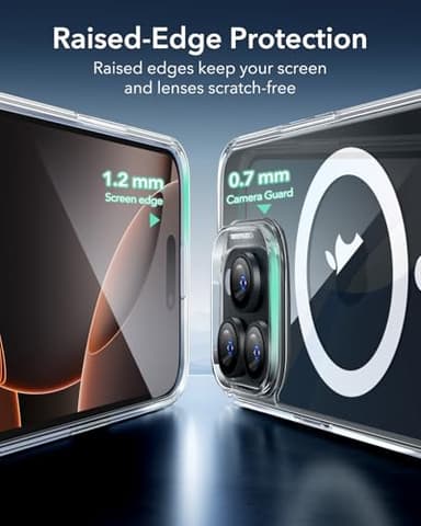 ESR for iPhone 16 Pro Case, Compatible with MagSafe, Shockproof Military-Grade tection, Magnetic iPhone Case for iPhone 16 Pro, Classic Hybrid Case (HaloLock), Frosted Black - Image 9