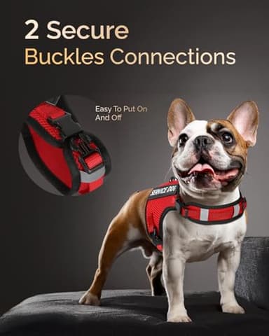 FAYOGOO Service Dog Vest for Small Dogs - Air Mesh Breathble Emotional Support Animal Vest with Velcro Patches - No Choke Puppy Harness and Leash Set Adjustable Neck and Chest - Image 5
