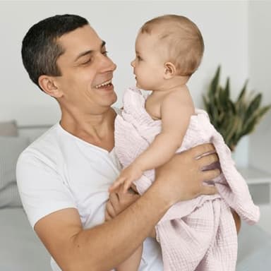 lulumoon Muslin Swaddle Blanket Baby - Cotton Swaddling Blanket Soft Baby Receiving Blankets Neutral 3Pack(Pink+Purple) - Image 6