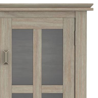 SIMPLIHOME Artisan SOLID WOOD 30 Inch Wide Contemporary Low Storage Cabinet in Distressed Grey, For the Living Room, Entryway and Family Room - Image 10