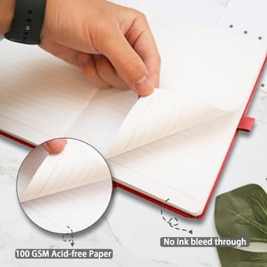 Heture 8 Pack Lined Journal Notebooks, A5 Hardcover Notebooks, 5.5 x 8.3 inch, 100GSM,160 Pages, Classic College Ruled Notebooks for Writing/Work/Travel/College (Assorted Color) - Image 5