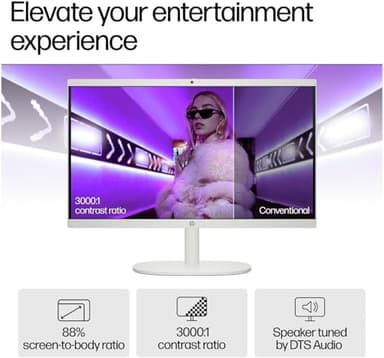 HP 22" FHD All-in-One Desktop Computer for Business and Everyday Use • 2025 Intel Dual-Core Processor • 16GB RAM • 640GB Storage • HDMI • Type-C • Wi-Fi 6 • HD Webcam • Windows11 Pro - Image 3