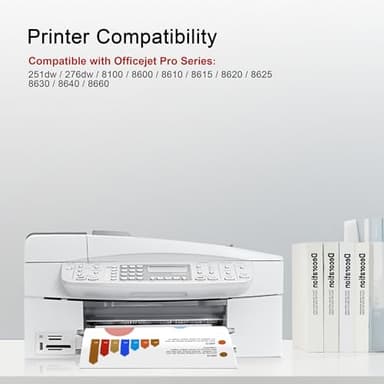 950XL and 951XL Ink Cartridges Combo Pack 5-Pack Replacement for HP 950XL 951XL Ink Cartridges for HP Printers Officejet Pro 8600 8610 8620 8100 8630 76DW 251DW, 2 Black,Cyan,Magenta,Yellow | C2P01FN - Image 2