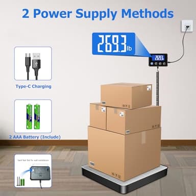 KUAIVO Shipping Scale, 440 lbs/0.35oz High Accurate Digital Postal Scale with Hold/Tare Function, Shipping Scale for Small Business, Packages, Luggage, Home Use, Battery & Charging Cable Include - Image 6