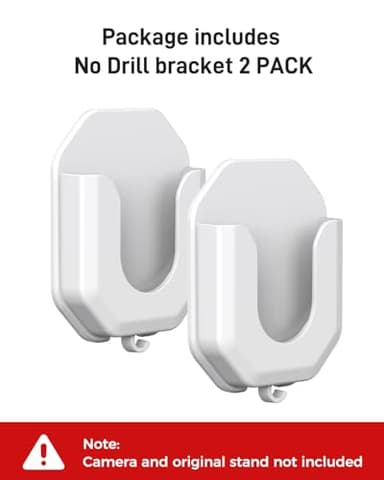 No Drill Ring Indoor Cam Adhesive Wall Mount Bracket, Strong Durable Adhesive Camera Mount Stand for Ring Indoor Cam(1st Gen and 2nd Gen) Blink Camera Mount, 2 Pack Mount Bracket - Image 6
