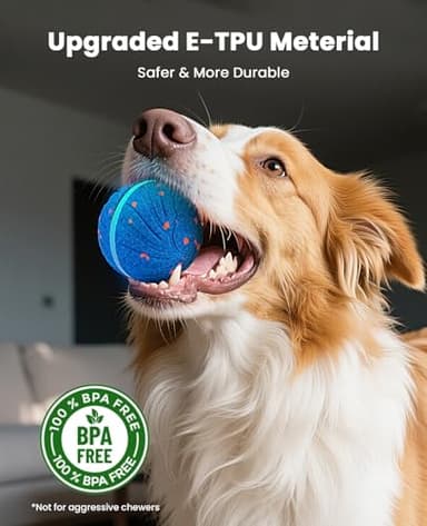 Xeuch Smart Interactive Dog Balls, Automatic Moving Ball for Medium and Large Dogs, E-TPU New Material, Motion Activated Rolling & Rotating Bouncy Toy for Dog Enrichment & Stimulation - Image 4