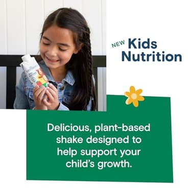 KATE FARMS Organic Kids Nutrition Strawberry Shake, 8g Protein, 27 Vitamins and Minerals, Meal Replacement, Gluten Free, Non-GMO, 8.45 oz (12 Pack) - Image 4