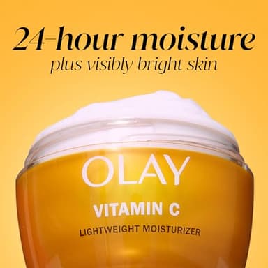 Olay Vitamin C Face Moisturizer, Brightening Cream for Women, Instant Hydration, Evens Tone, Dark Spot & Hyperpigmentation Reduction, Glowing Skin Care - Niaciniamide, Lactic Acid, 1.7 Oz - Image 7