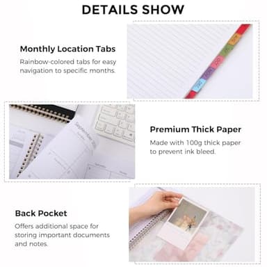 SKYDUE Appointment Book 2025-2026, Academic Hourly Planner from July 2025 - June 2026, 8.5" X 11" Weekly & Monthly Schedule Planner with 15-Minute Interval- Perfect for Daily Planning - Image 6