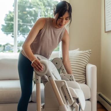 Maxi-Cosi Minla 6-in-1 High Chair for Babies & Toddlers, Portable Foldable Highchair, EcoCare Fabric, 9 Heights, 5 Reclines, 4 Tray Positions, Classic Graphite - Image 2