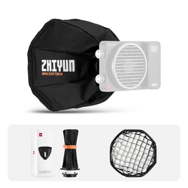 ZHIYUN Mini Octagonal Softbox ZY Mount [Official] Quick Folding Quick Set Up with Diffusers/Honeycomb Grid Compatible with X100 X60 Serise CX100 G60 CX50 Soft Light Video Recording Portraits Shooting - Image 1