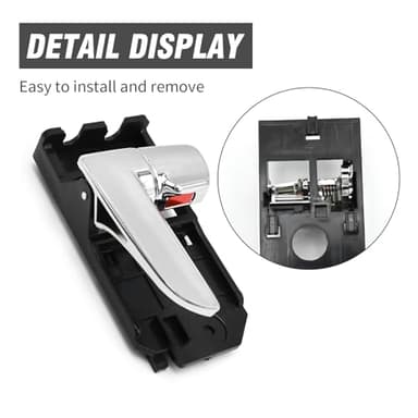 DUZFOREI 82620-2F000 Chrome Left Interior Door Pull Handle Replacement for Kia Spectra Spectra5 2004, 2005, 2006, 2007, 2008, 2009, Replace 82610-2F000 - Image 4