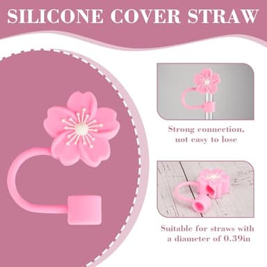 Brohood Compatible with Stanley Cup Accessories, Cup Accessories for Stanley with Tumbler Straw Cover, Pearl Water Bottle Handle Strap, Boot, Keychain Charms for Stanley 30/40 oz Decorations (Pink) - Image 4