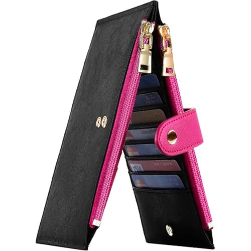 Travelambo RFID Wallet Women Bifold Multi Card Wallet Case with Zipper Pocke Credit Card Holder for Women - Image 1