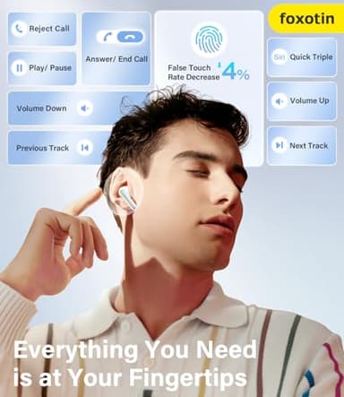 Ear Buds Wireless Earbuds - Bluetooth 5.3 Headphones (48H Playback) Built in Mic with LED Display Charging Case, IP7 Waterproof Earphone for iPhone Andriod Phones Laptop Sports Workout - Image 5