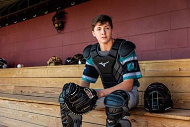 Mizuno Samurai Adult Baseball Boxed Catcher's Gear Set , Black-Royal, 16" Men's Adult - Image 10