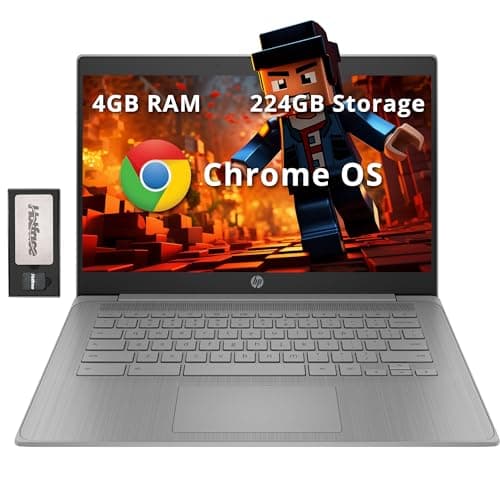 HP Chromebook 14" HD Laptop for Business & Students, Intel Celeron N4120, 4GB LPDDR4, 224GB Storage(64GB eMMC+160GB Docking Station), UHD Graphics, Webcam, Long Battery Life, Chrome OS, Modern Gray - Image 1