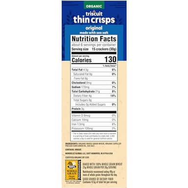 Triscuit Organic Original Whole Grain Wheat Crackers, Organic Crackers, Vegan Snacks, Bulk Lunch Snacks, 6 - 6.5 oz Boxes - Image 19