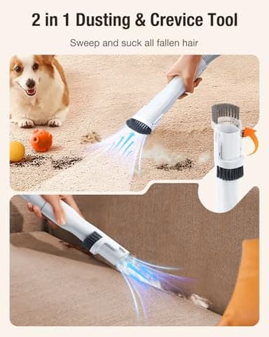 LABIGO Dog Grooming Vacuum, 12000Pa Dog Hair Vacuum with Pet Clipper, 1.8L Pet Grooming Vacuum for Shedding Grooming Trimming, 3 Suction Modes Grooming Kit with 4 Grooming Tools for Dogs Cats - Image 4