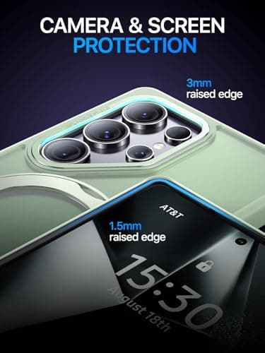 QTlier Phone case for Galaxy S25 Ultra- 360 Rotatable Magnetic Ring Stand, Military-Grade Protection, Raised Camera Frame - Image 3