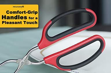 HINMAY Stainless Steel Scissor Tongs 10-Inch and 12-Inch Set, Set of 2 - Image 5