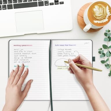 &And Per Se Lined Journal Notebook, 160 Pages, A5 5.7 x 8 inches College Ruled Thick Paper Notebook Journals for Writing, Hardcover Notebooks for Women Men Office School (1 Pack, Green) - Image 5