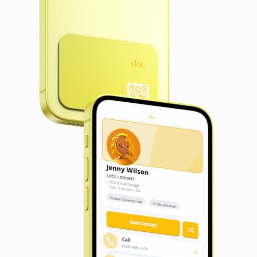 dot. Thin - Digital Business Card - Tap Compatible with iPhone & Android (Yellow) - Image 1