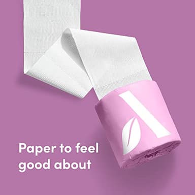 Amazon Aware 100% Bamboo 3-Ply Toilet Paper, Unscented, 24 Rolls, FSC Certified, 350 Sheets, 8400 Count, Pack of 24, Plastic-Free - Image 5
