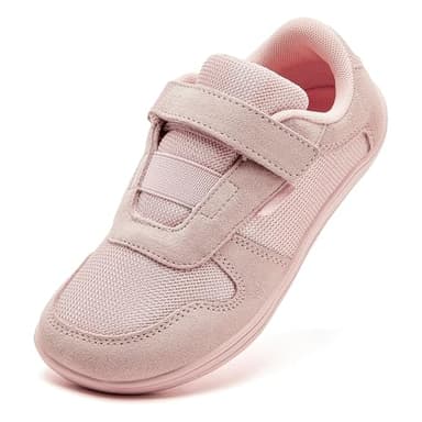 HOBIBEAR Kids Wide Barefoot Shoes Boys Girls Minimalist Zero Drop Sneakers Pink, 12.5 Wide Little Kid - Image 1
