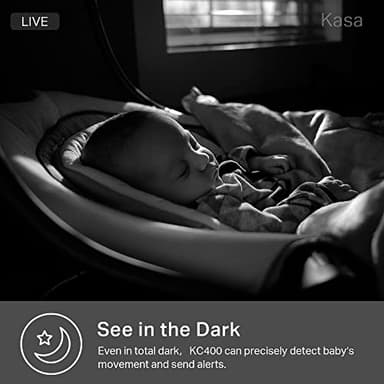 Kasa Smart 2K QHD Indoor Security Camera, Person/Baby Crying/Motion Detection, 2-Way Audio, 30Ft. Night Vision, Cloud/SD Card Storage(Up to 256 GB), Works with Alexa & Google Home (KC400) - Image 7