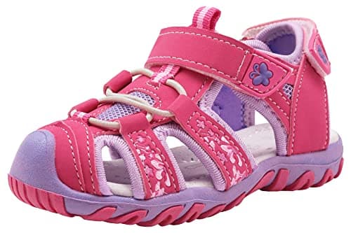 Apakowa Kid's Girl's Soft Sole Close Toe Sport Beach Sandals (Toddler/Little Kid) - Image 1
