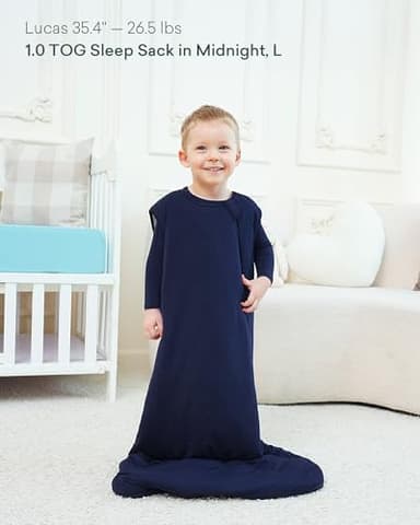PurComfy Supersoft Sleep Sack 0.5 TOG, Premium Bamboo Viscose Baby Sleeping Bag, Lightweight Sleep Sack 3-6 Months - Image 4