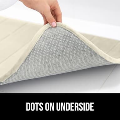 GORILLA GRIP Memory Foam Bath Mat, Soft Absorbent US Designed Bathroom Rug, Gripping Dots Machine Washable Bathmat, Cushioned Floor Mats, Shower Sink Rugs Room Décor Accessories, 30x20 Champagne - Image 5