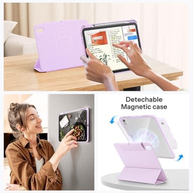 SPARIN Case for iPad Air 11 inch M3/ M2, iPad Air 7th/6th/5th/4th Gen (2025/2024/2022/2020) 10.9 inch,Case with Apple Pencil Holder, Detachable Magnetic Cover, Portrait and Landscape Stand, Purple - Image 4