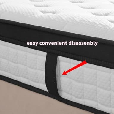 Lxvunan Twin10 inch Mixed Mattress, Spring Mattress in Independent Packaging Bag, Breathable and Comfortable, Decompression, Including Gel Memory Foam, Suitable for Various bedsteads - Image 8