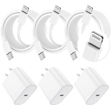 Essri i Phone Charger Fast Charging 10 FT, 3-Pack 20W PD USB C Charger Block with iPhone 14 13 Charging Cable 10 Foot, Compatible with iPhone 14 Pro/13Pro Max/12/11Pro/Mini - White - Image 1