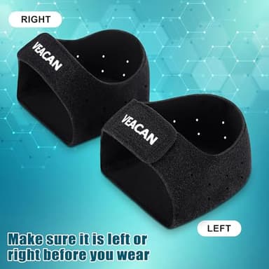 2 Pairs Plantar Fasciitis Heel Protectors, Heel Cups for Pain Relief & Achilles Tendonitis Support, Breathable Adjustable Heel Cushion Inserts for Walking, Sports, Yoga, Home Use(Small) - Image 5