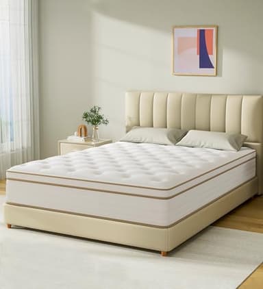 Huyamy Queen Mattress,12 Inch Memory Foam Hybrid Mattresses in a Box with Individual Pocket Spring,for Pressure Relief & Motion Isolation Queen Size Mattress,CertiPUR-US. - Image 1