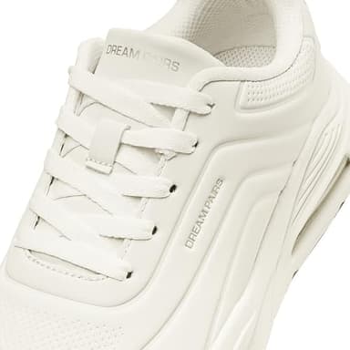 DREAM PAIRS Women Platform Wedge Walking Reese Chunky Shoes High Heel Air Cushion Casual Fashion Sneaker.,Size 10,Beige,SDFN2422W - Image 3