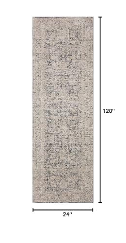 Loloi Amber Lewis Alie Collection ALE-05 Charcoal/Beige 2'-7'' x 10'-0'', .13'' Pile Height, Runner Rug - Image 2