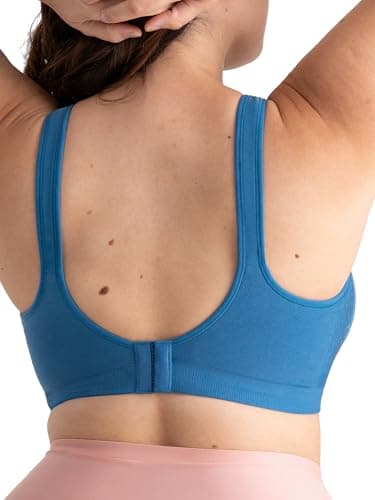 SHAPERMINT Bras for Women - Bras for Women no Underwire, Bralettes for Women with Support, Wireless Plus Size Bra Atlantic Blue - Image 2