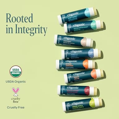 Cliganic Organic Lip Balm Set (Fresh Picked, 8 Flavors) - 100% Natural Moisturizer for Cracked & Dry Lips - Image 7